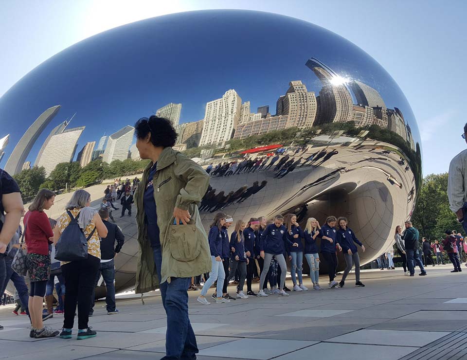De Cloud Gate sculptuur in Chicago, inspiratiebron voor stedenbouwkundige lessen